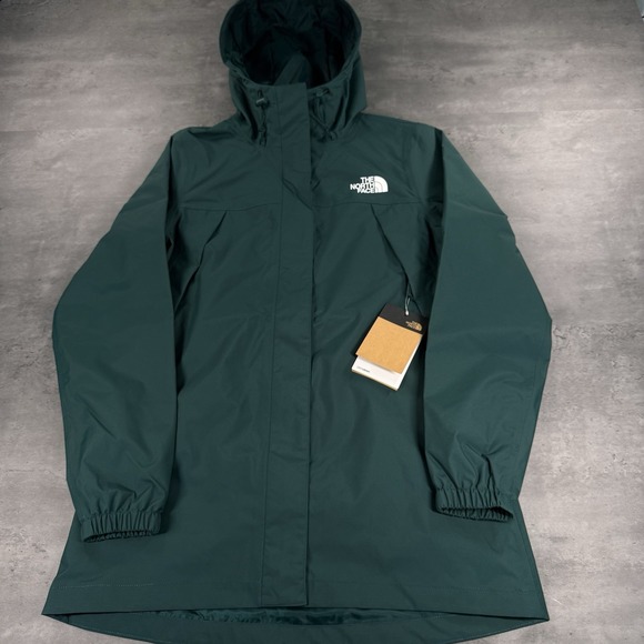 The North Face Jackets & Blazers - North Face Antora Rain Parka Jacket XS Nori Green Dark Dryvent Zip Hooded Coat